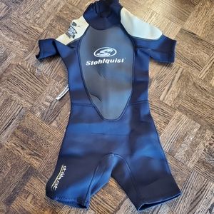 Stohlquist Kids Shorty Wetsuit - XS - Black and Yellow